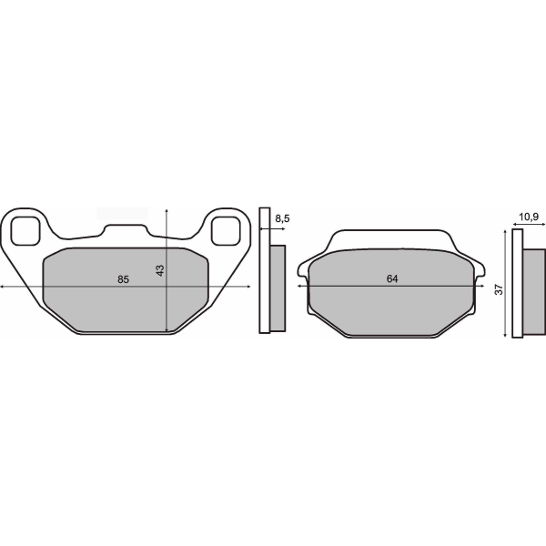 PASTIGLIE FRENO ORGANICHE KYMCO 50-125-150CC