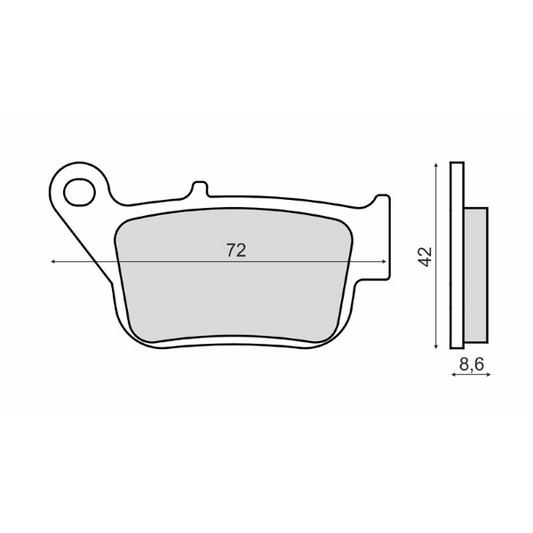 PASTIGLIE FRENO  ORGANICHE YAMAHA YP250R X-MAX